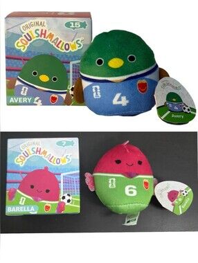 Lot of 2! McDonald’s Squishmallow Happy Meal Toy 26 FIFA World Cup Avery Barella